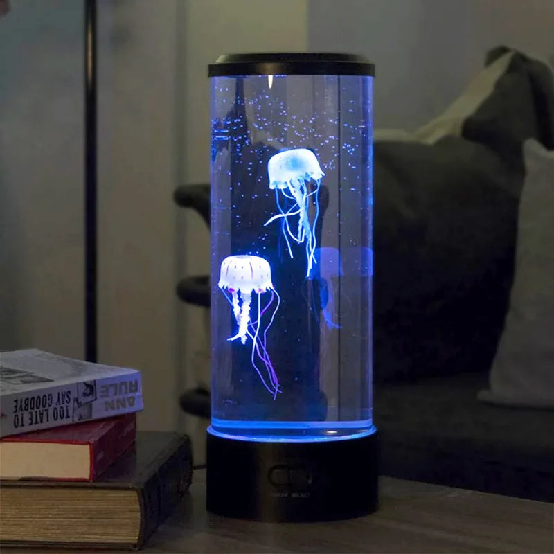 Jellyfish Lamp RGB LED Mood Aquarium Ocean Night Lights for Home Bedroom Desktop Decoration Children'S Birthday Gift