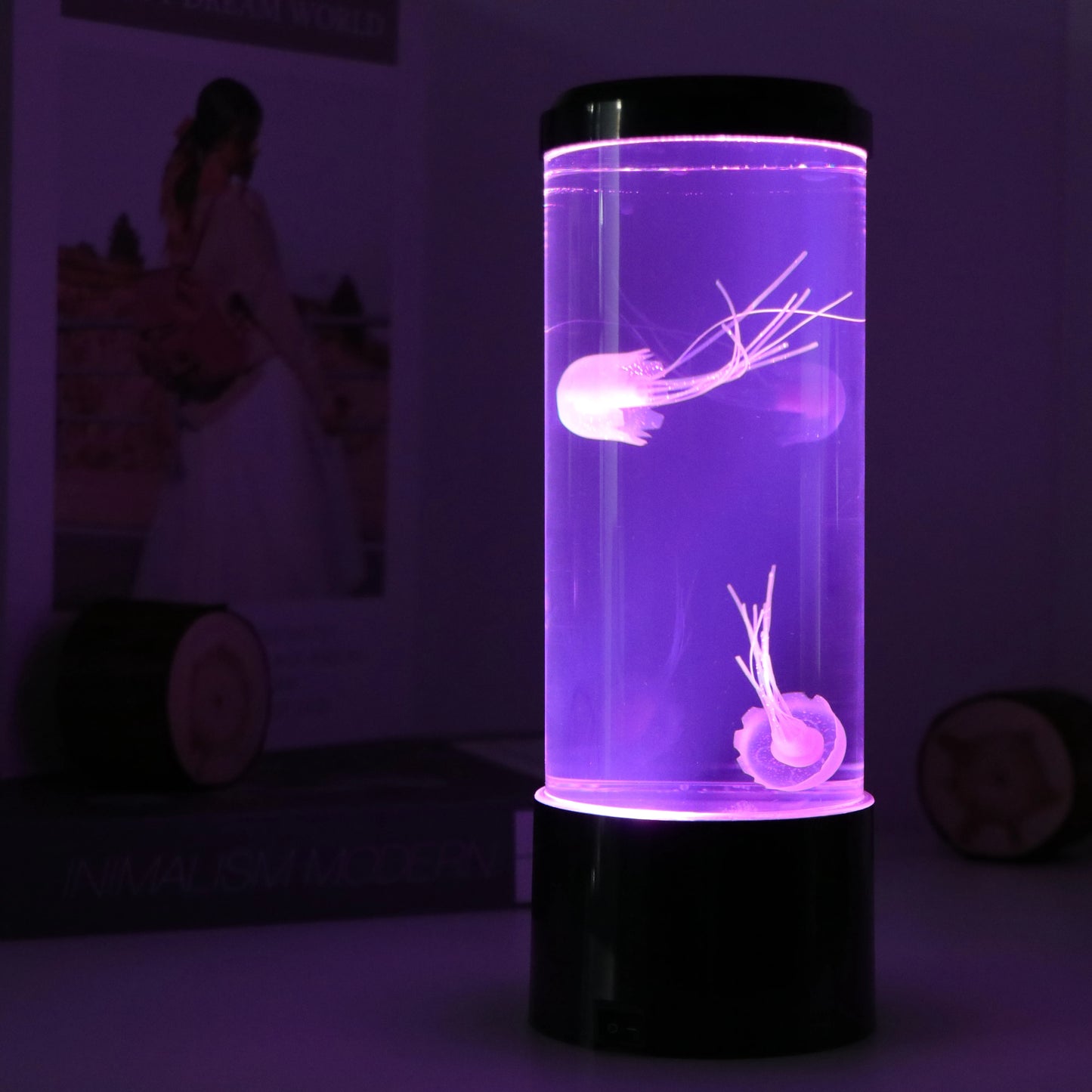 Jellyfish Lamp RGB LED Mood Aquarium Ocean Night Lights for Home Bedroom Desktop Decoration Children'S Birthday Gift