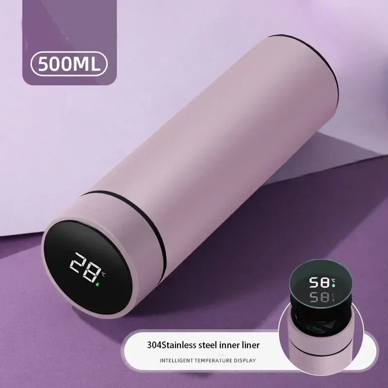 500Ml Stainless Steel Thermos Bottle with Digital Temperature Display LED Intelligent Temperature Measurement Cup Vacuum Flask