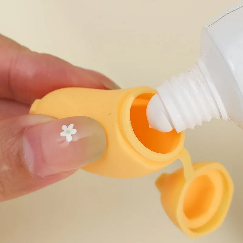 2-In1 Portable Toothbrush Head Cover Travel Toothpaste Containers Cartoon Banana Protective Case Toothbrush Storage Organizer